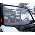 Hard coated clear solid polycarbonate windshield